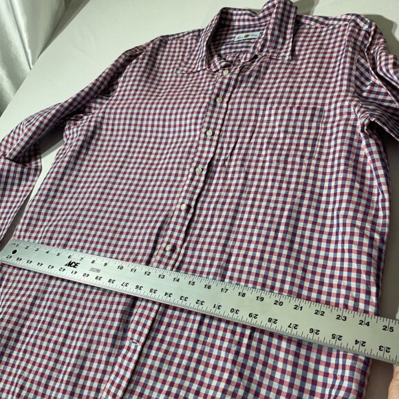 Alan Paine Mens XL Red & Blue Checkered Button-Up Shirt - Picture 7 of 8